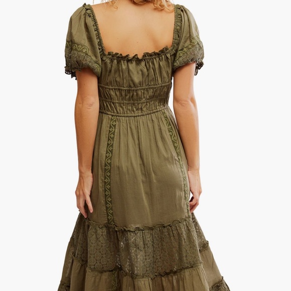 Free People Olive Green Maxi Dress - Picture 4 of 6